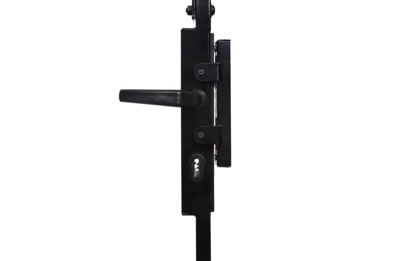 Inngangsport med buet topp og 2 stolper 100x200 cm svart - Hus & oppussing - Innsynsbeskyttelse & innhegning - Port