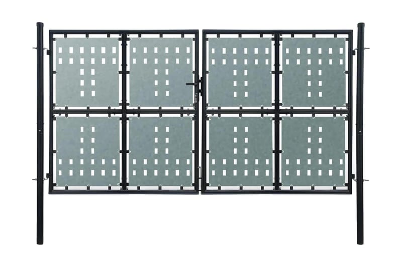 Port dobbel svart 300 x 200 cm - Hus & oppussing - Innsynsbeskyttelse & innhegning - Port