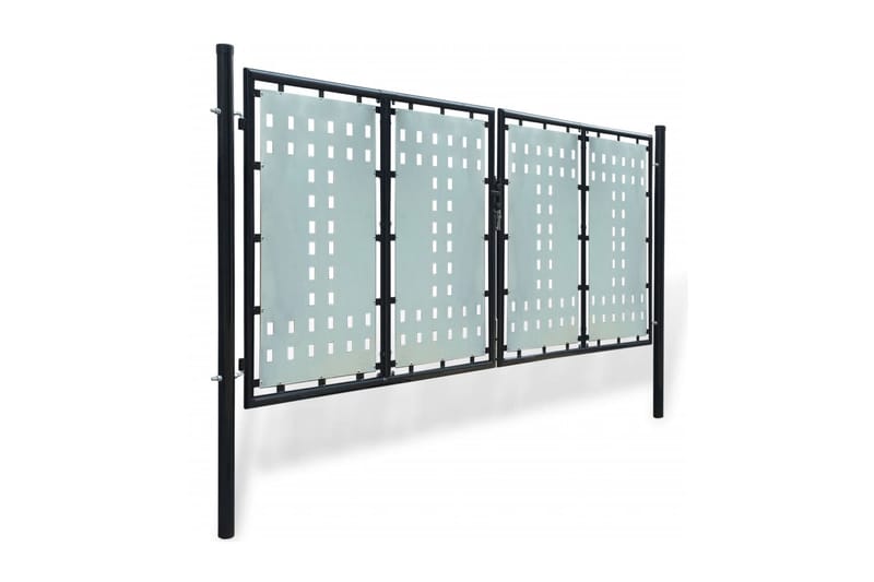 Sort Dobbel Dør Gateport 300 x 175 cm - Hus & oppussing - Innsynsbeskyttelse & innhegning - Port