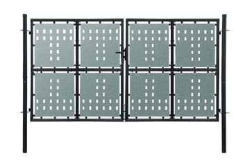 Sort Dobbel Dør Gateport 300 x 225 cm - Hus & oppussing - Innsynsbeskyttelse & innhegning - Port