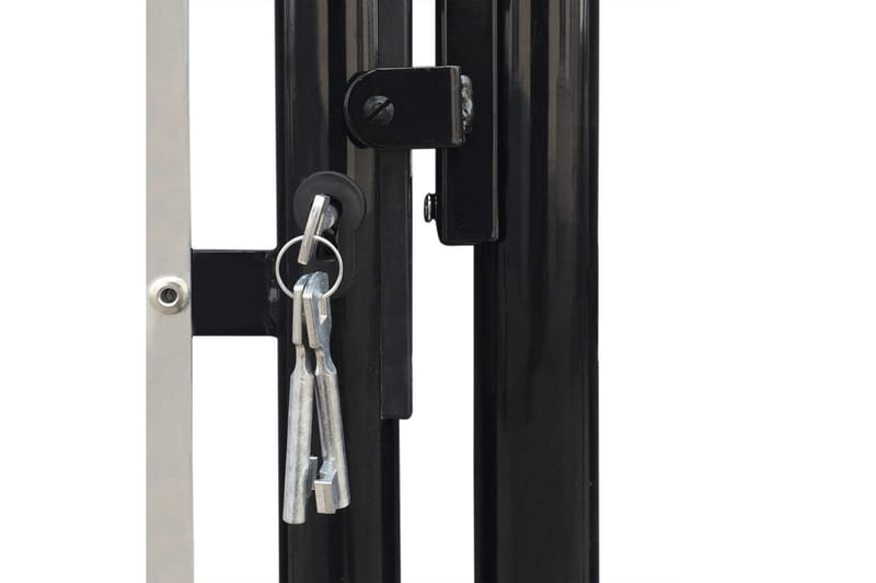 Sort Dobbel Dør Gateport 300 x 225 cm - Hus & oppussing - Innsynsbeskyttelse & innhegning - Port