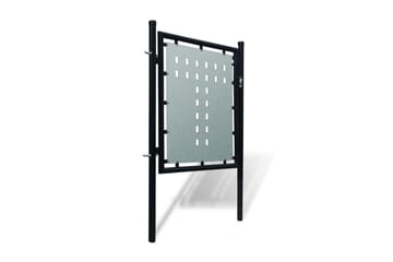 Sort Enkel Dør Gateport 100 x 150 cm - Hus & oppussing - Innsynsbeskyttelse & innhegning - Port