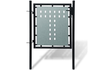 Sort Enkel Dør Gateport 100 x 150 cm - Hus & oppussing - Innsynsbeskyttelse & innhegning - Port