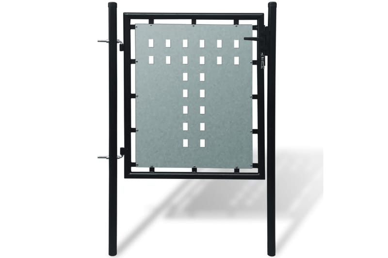 Sort Enkel Dør Gateport 100 x 150 cm - Tregrind - Grind utendørs