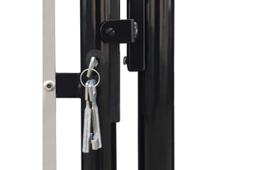Sort Enkel Dør Gateport 100 x 150 cm - Hus & oppussing - Innsynsbeskyttelse & innhegning - Port