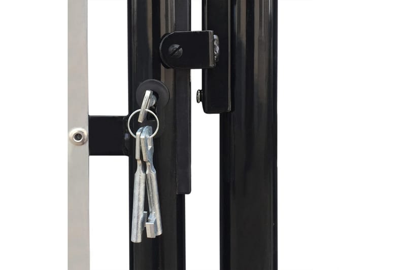 Sort Enkel Dør Gateport 100 x 150 cm - Hus & oppussing - Innsynsbeskyttelse & innhegning - Port