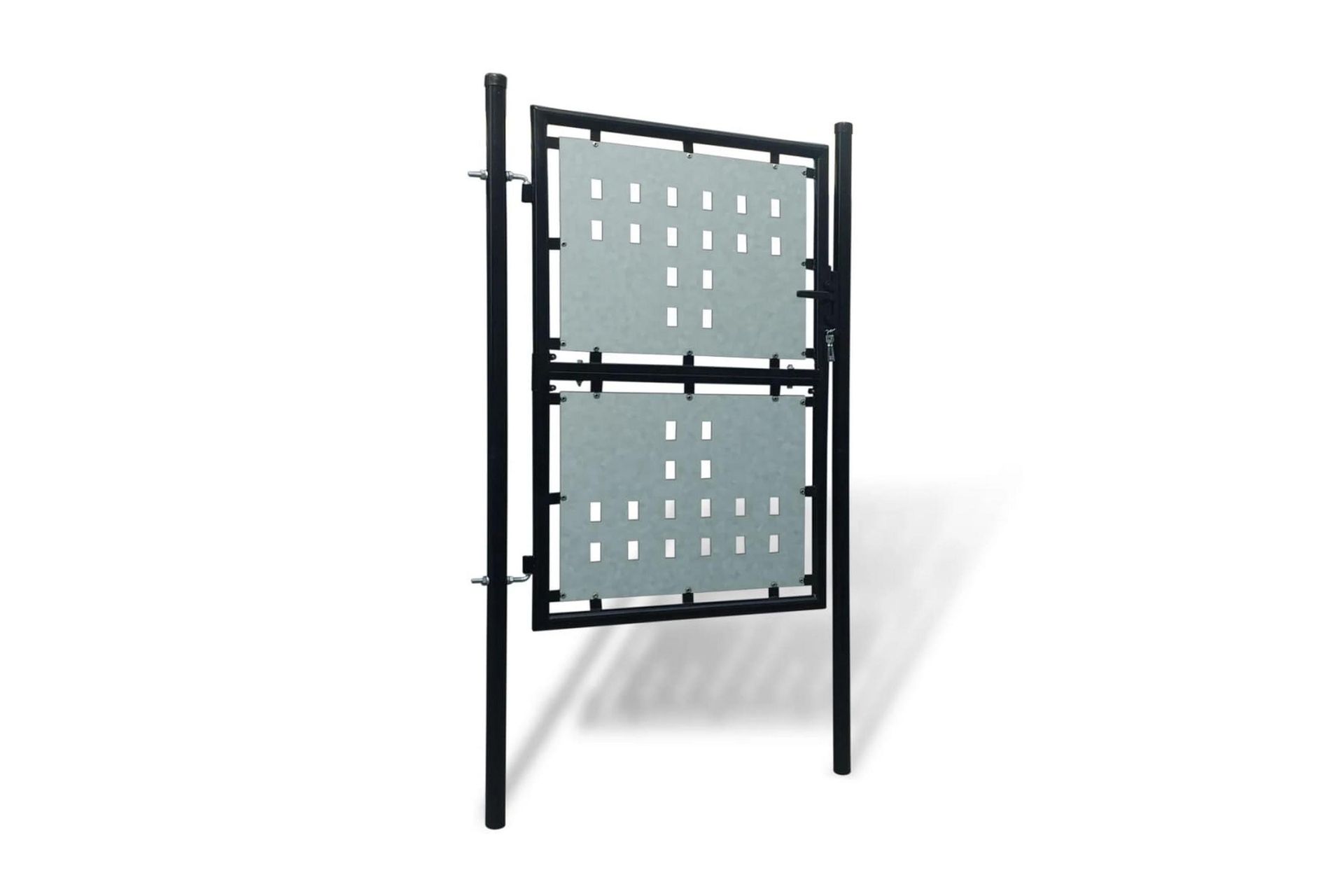 Sort Enkel Dør Gateport 100 x 200 cm - Hus & oppussing - Innsynsbeskyttelse & innhegning - Port
