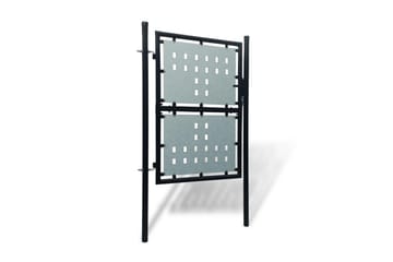 Sort Enkel Dør Gateport 100 x 200 cm - Hus & oppussing - Innsynsbeskyttelse & innhegning - Port