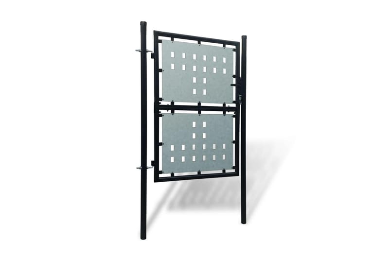 Sort Enkel Dør Gateport 100 x 200 cm - Hus & oppussing - Innsynsbeskyttelse & innhegning - Port