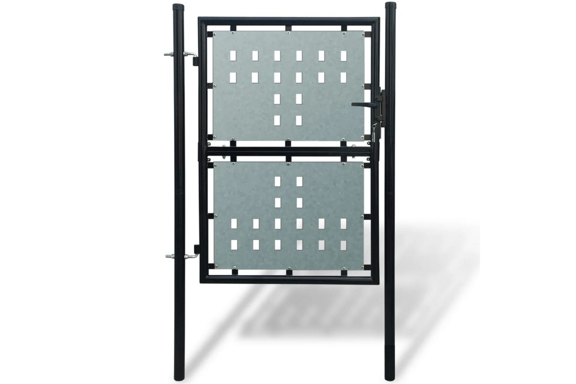 Sort Enkel Dør Gateport 100 x 200 cm - Hus & oppussing - Innsynsbeskyttelse & innhegning - Port