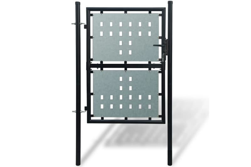 Sort Enkel Dør Gateport 100 x 200 cm - Hus & oppussing - Innsynsbeskyttelse & innhegning - Port