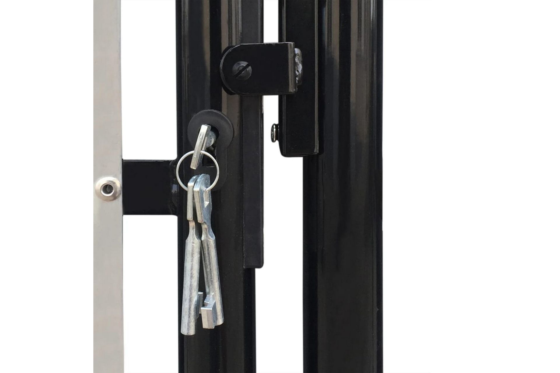 Sort Enkel Dør Gateport 100 x 200 cm - Hus & oppussing - Innsynsbeskyttelse & innhegning - Port