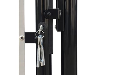 Sort Enkel Dør Gateport 100 x 200 cm - Hus & oppussing - Innsynsbeskyttelse & innhegning - Port