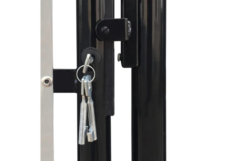 Sort Enkel Dør Gateport 100 x 200 cm - Hus & oppussing - Innsynsbeskyttelse & innhegning - Port