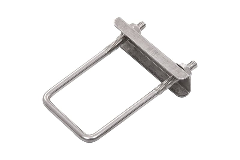 U-feste til gjerdestolpe 60x40 mm 25 sett - Silver - Hus & oppussing - Innsynsbeskyttelse & innhegning - Gjerde