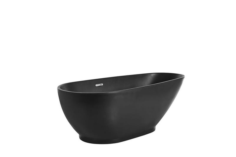 Frittstående badekar 170 x 80 cm matt svart GUIANA - Svart - Hus & oppussing - Kjøkken & bad - Baderom - Badekar - Frittstående badekar