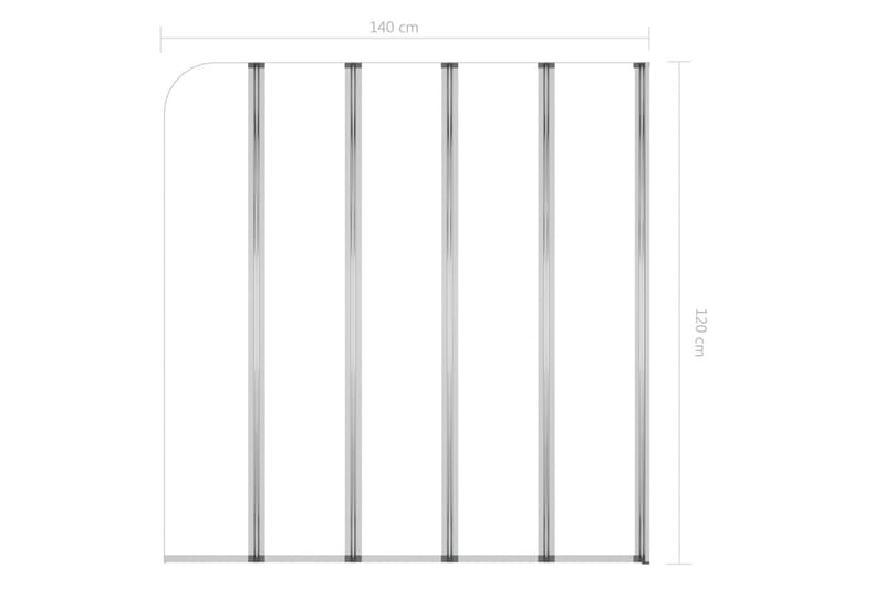 Badekarvegg 120x140 cm herdet glass gjennomsiktig - Hus & oppussing - Kjøkken & bad - Baderom - Dusjer