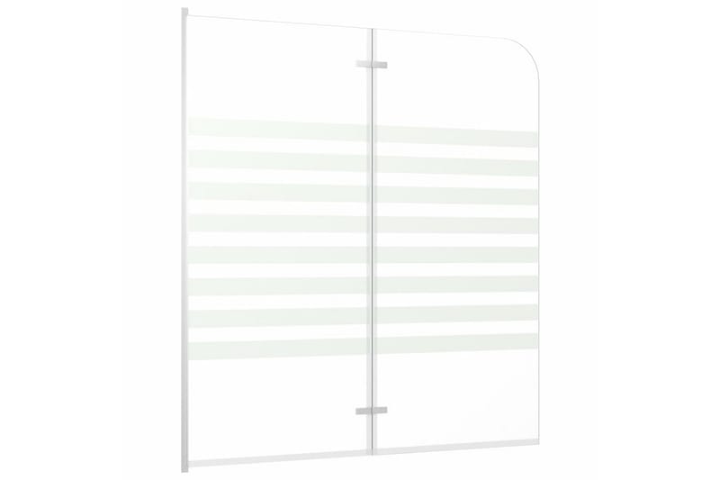 Badekarvegg 120x140 cm herdet glass stripet - Badekarvegg