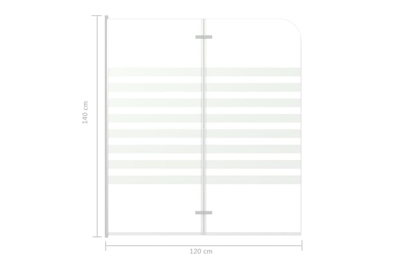 Badekarvegg 120x140 cm herdet glass stripet - Hus & oppussing - Kjøkken & bad - Baderom - Dusjer