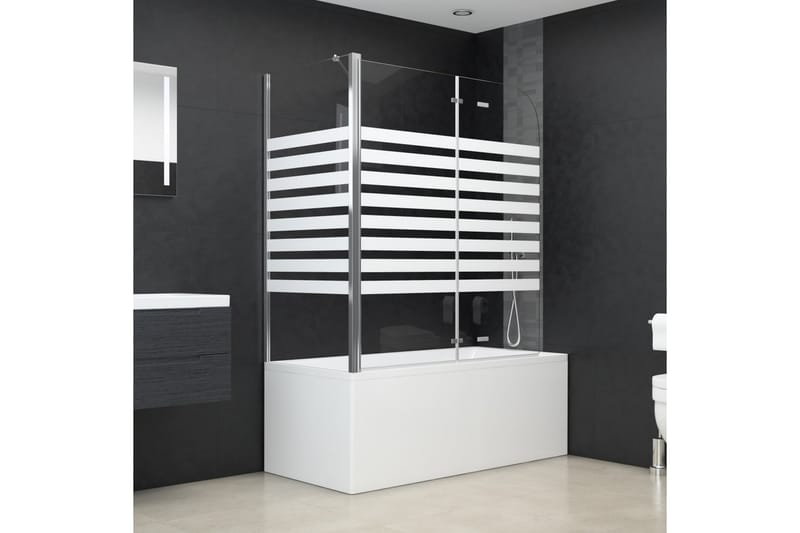 Badekarvegg 120x68x130 cm herdet glass stripet - Hus & oppussing - Kjøkken & bad - Baderom - Dusjer
