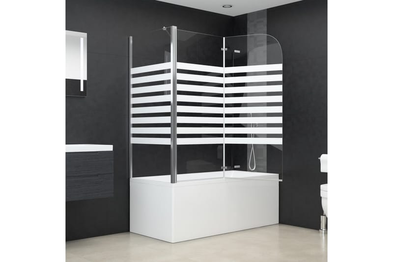 Badekarvegg 120x68x130 cm herdet glass stripet - Hus & oppussing - Kjøkken & bad - Baderom - Dusjer