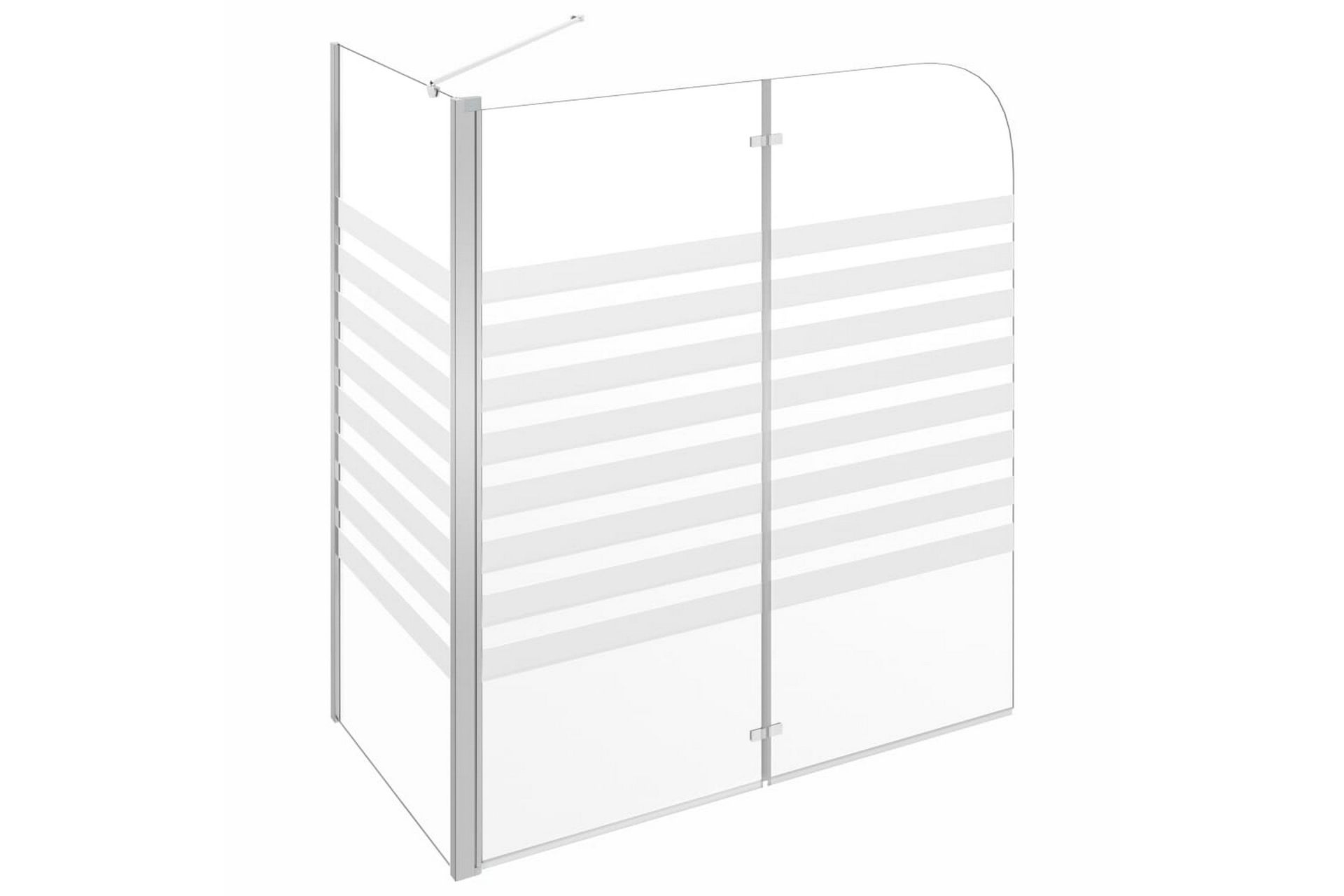 Badekarvegg 120x68x130 cm herdet glass stripet - Hus & oppussing - Kjøkken & bad - Baderom - Dusjer