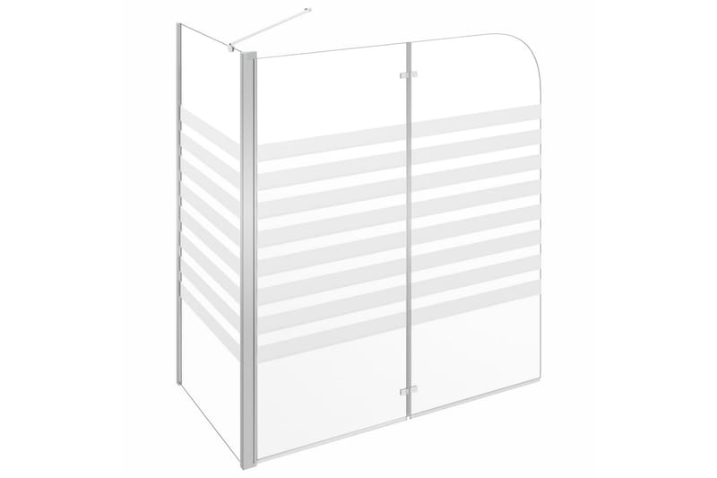 Badekarvegg 120x68x130 cm herdet glass stripet - Hus & oppussing - Kjøkken & bad - Baderom - Dusjer