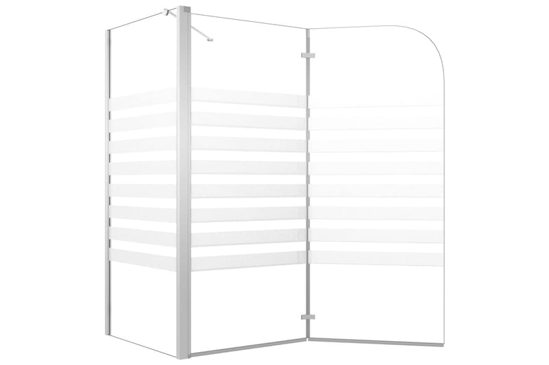 Badekarvegg 120x68x130 cm herdet glass stripet - Hus & oppussing - Kjøkken & bad - Baderom - Dusjer