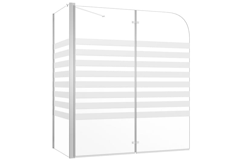 Badekarvegg 120x68x130 cm herdet glass stripet - Badekarvegg