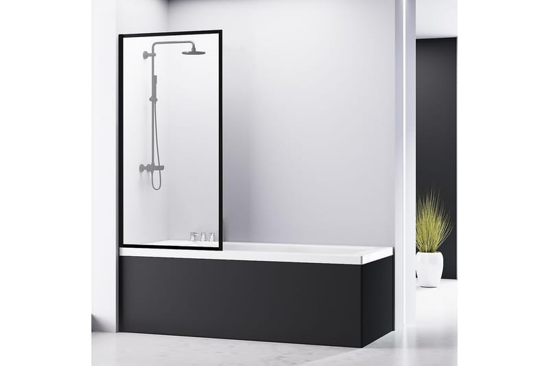 Badekarvegg Bathlife Profil - Svart - Hus & oppussing - Kjøkken & bad - Baderom - Dusjer
