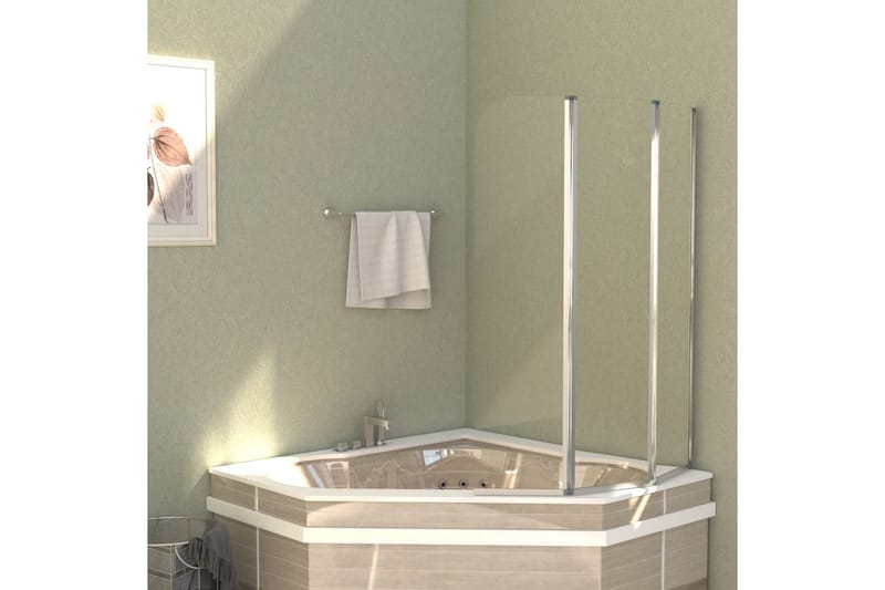 Badekarvegger 2 stk 104x130 cm herdet glass gjennomsiktig - Hus & oppussing - Kjøkken & bad - Baderom - Dusjer