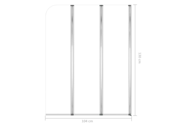 Badekarvegger 2 stk 104x130 cm herdet glass gjennomsiktig - Hus & oppussing - Kjøkken & bad - Baderom - Dusjer