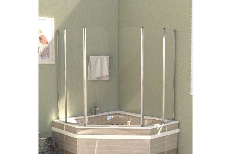 Badekarvegger 2 stk 104x130 cm herdet glass gjennomsiktig - Hus & oppussing - Kjøkken & bad - Baderom - Dusjer