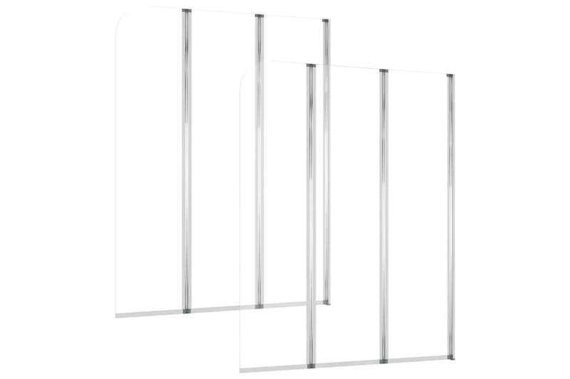 Badekarvegger 2 stk 104x130 cm herdet glass gjennomsiktig - Hus & oppussing - Kjøkken & bad - Baderom - Dusjer