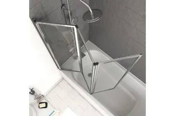 Knutby Badekarvegg 125x143 cm - Sølv - Hus & oppussing - Kjøkken & bad - Baderom - Badekar