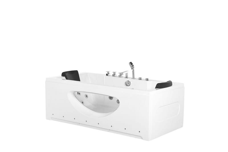 Badekar med LED 170 x 80 cm Hvit HAWES - Hvit - Hus & oppussing - Kjøkken & bad - Baderom - Badekar