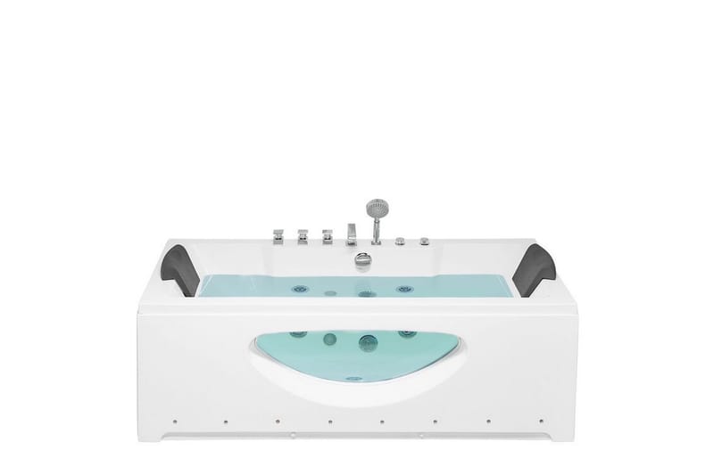 Badekar med LED 170 x 80 cm Hvit HAWES - Hvit - Hus & oppussing - Kjøkken & bad - Baderom - Badekar
