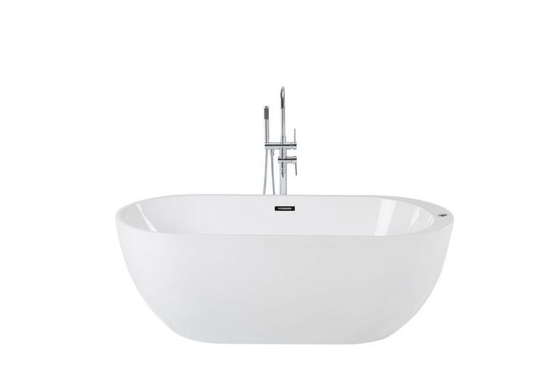 Boblebad frittstående med LED belysning NEVIS, Hvit