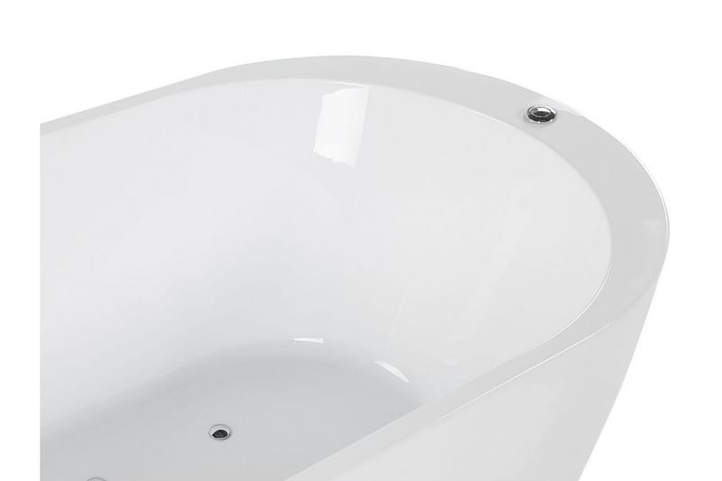 Boblebad frittstående med LED belysning NEVIS - Hvit - Hus & oppussing - Kjøkken & bad - Baderom - Badekar - Boblebad og massasjebadekar