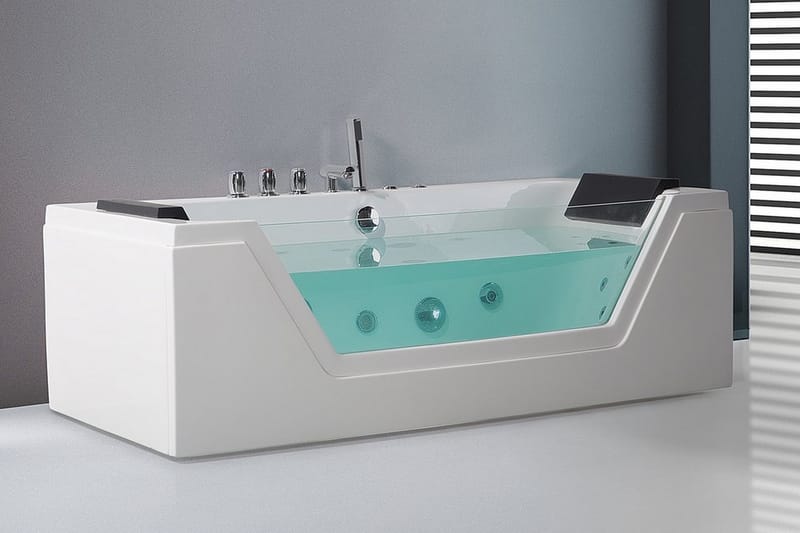 Samana Boblebad 174 cm - Hvit - Hus & oppussing - Kjøkken & bad - Baderom - Badekar - Boblebad og massasjebadekar