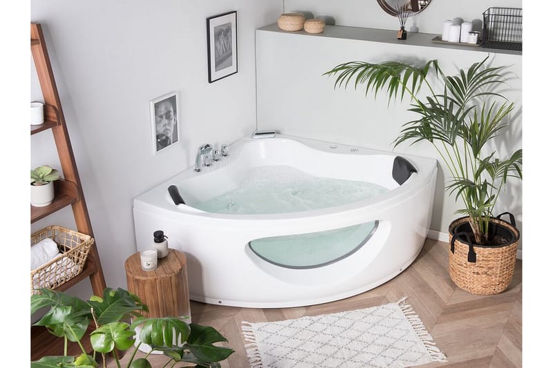 Titaguas Boblebad LED-belysning 146 cm - Hvit - Hus & oppussing - Kjøkken & bad - Baderom - Badekar