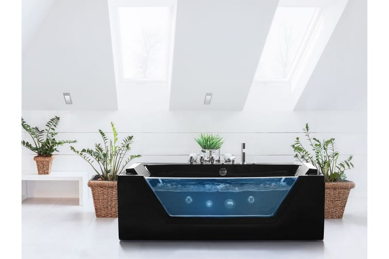 Wondah Boblebad LED-belysning 150 cm - Svart - Hus & oppussing - Kjøkken & bad - Baderom - Badekar