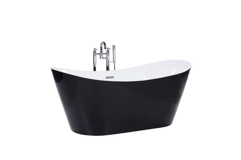 Badekar frittstående 180 cm svart ANTIGUA - Svart - Hus & oppussing - Kjøkken & bad - Baderom - Badekar