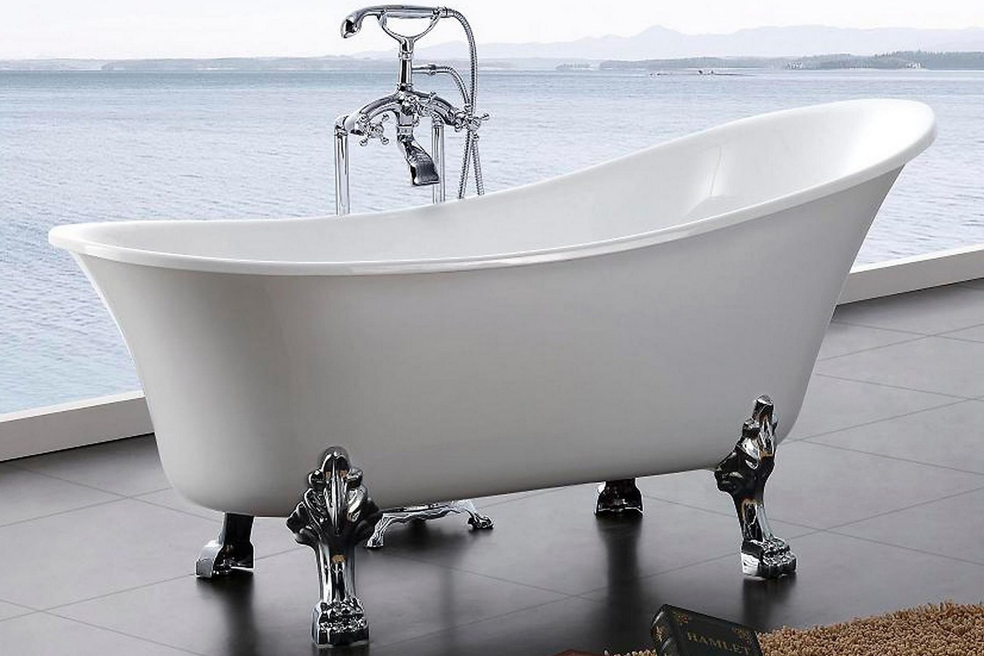 Badekar med Føtter Bathlife Fossing Hvit - Hvit - Hus & oppussing - Kjøkken & bad - Baderom - Badekar