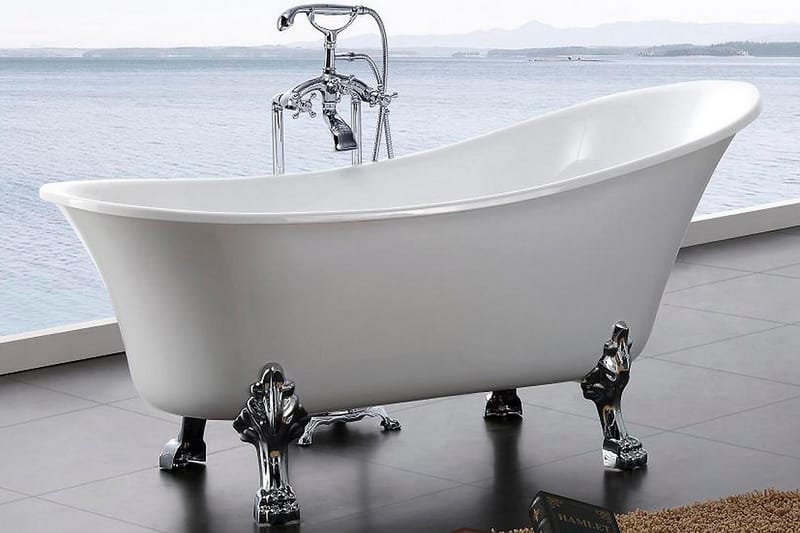 Badekar med Føtter Bathlife Fossing Hvit - Hvit - Hus & oppussing - Kjøkken & bad - Baderom - Badekar