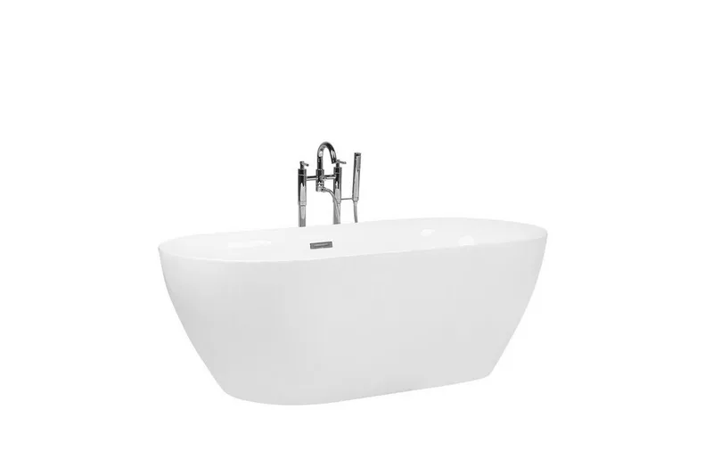 Badkar frittstående 150 cm hvit CARRERA - Hvit - Hus & oppussing - Kjøkken & bad - Baderom - Badekar - Frittstående badekar