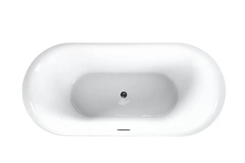 Badkar frittstående 150 cm hvit CARRERA - Hvit - Hus & oppussing - Kjøkken & bad - Baderom - Badekar - Frittstående badekar