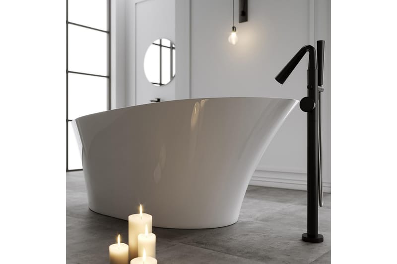 Bathlife Chic Badekar Frittstående 165 cm - Hvit - Frittstående badekar