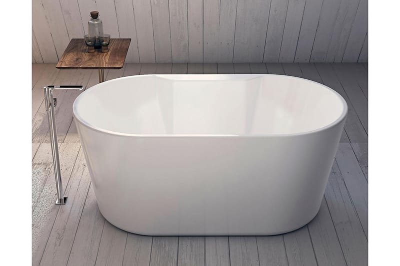 Bathlife Hipp Badekar 141 cm Ovalt Frittstående - Hvit - Frittstående badekar