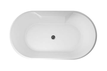 Bathlife Hipp Badekar 141 cm Ovalt Frittstående - Hvit - Hus & oppussing - Kjøkken & bad - Baderom - Badekar